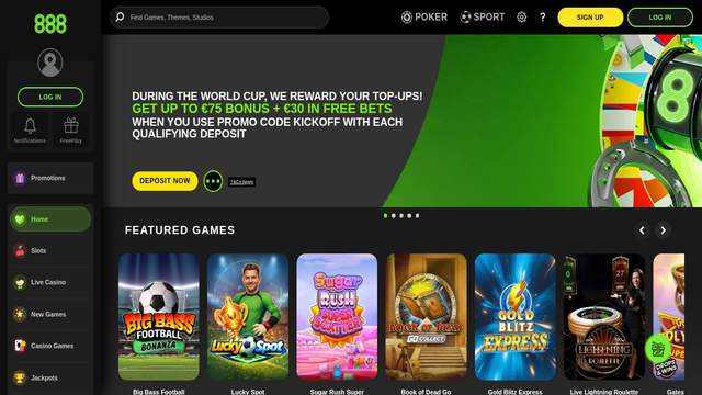 888Casino casino screenshot